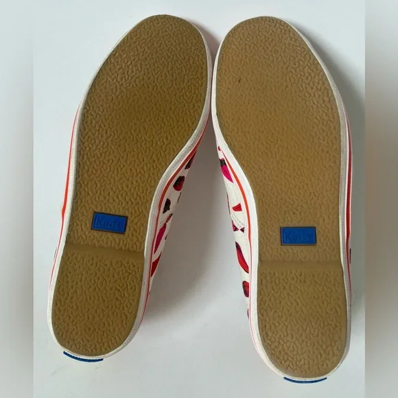 Keds x Kate Spade Chili Pepper Sneakers Size US 6 Spring Summer Pink Pompom - Picture 7 of 9